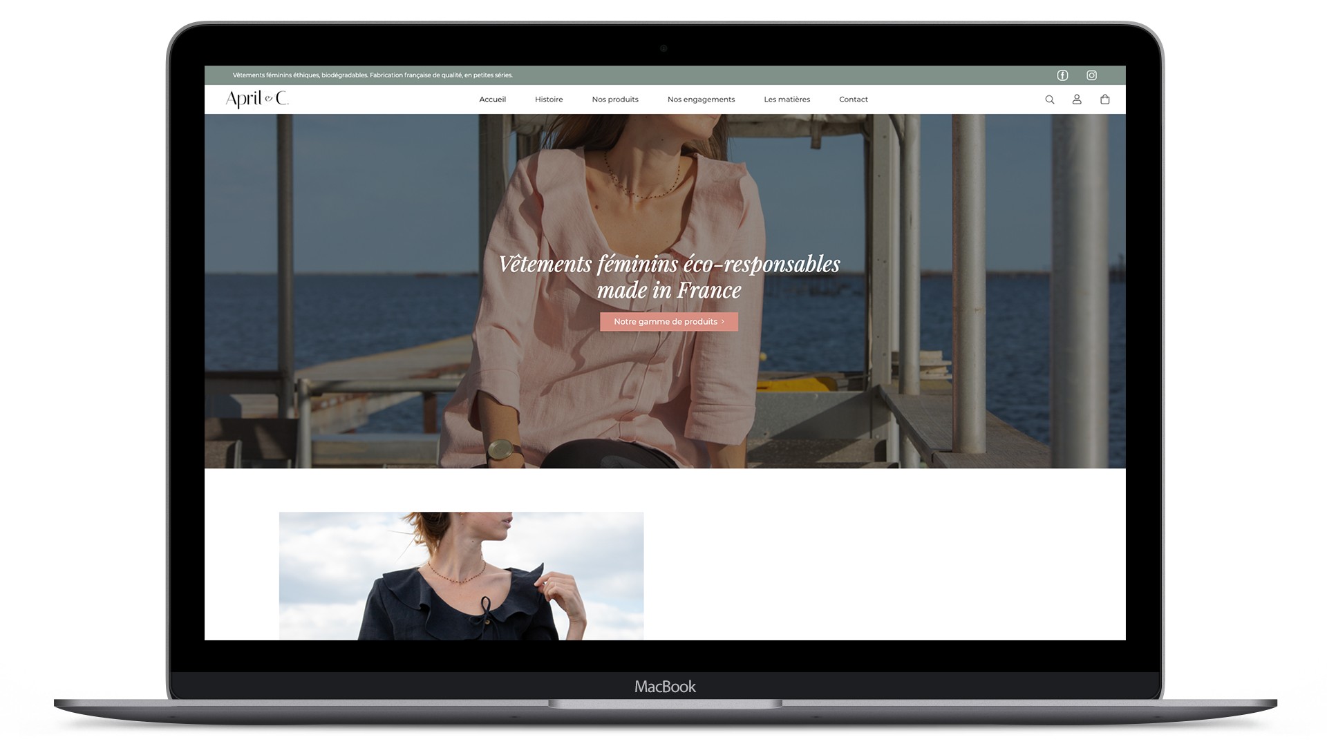 Réalisation site e-commerce April & C